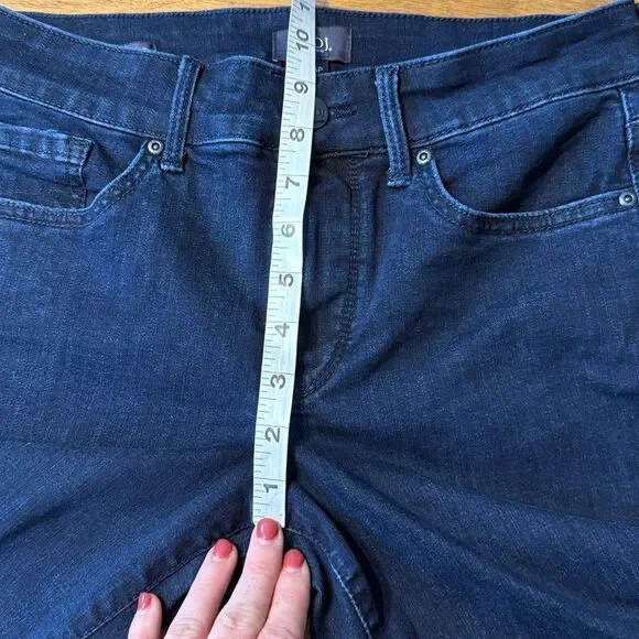 NYDJ Marilyn Dark Blue Straight Leg Jeans - Picture 9 of 13